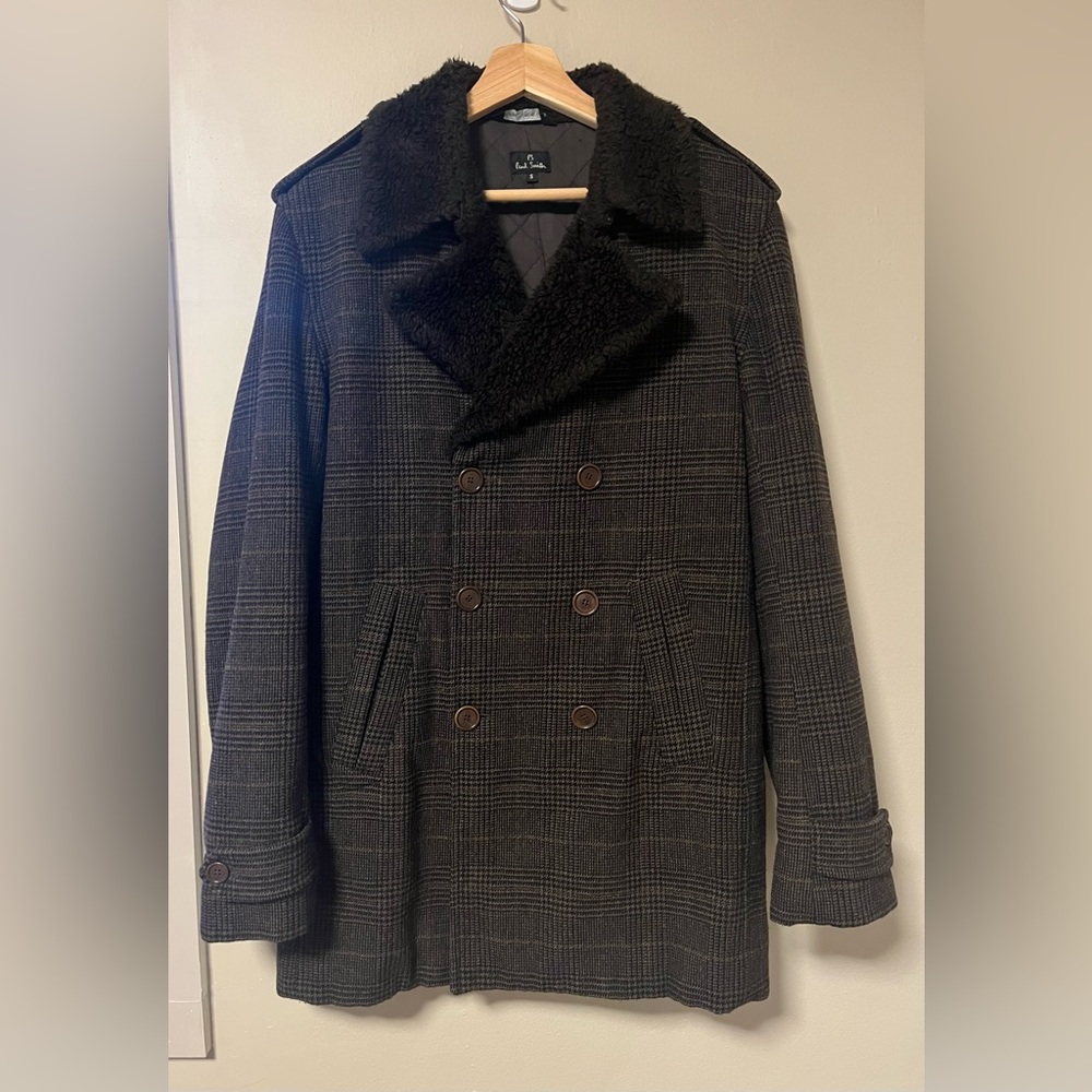 PS Paul Smith wool shell/nylon liner pea coat